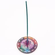 Porte-encens en pierre à savon Disque 10 cm - Ganesha