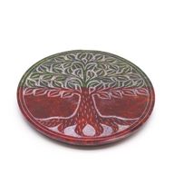 Porte-encens en pierre à savon Disque 10 cm - Arbre de Vie