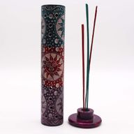 Porte-encens en pierre à savon Tour Ronde 25 cm - Soleils