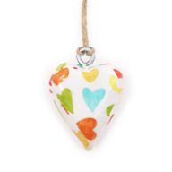 Petits cœurs décoratifs en bois - Cœurs pastel (24)
