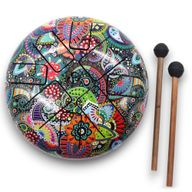 Tambour Tongue Drum en Acier Multicolore OM - 18 cm