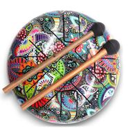 Tambour Tongue Drum en Acier Multicolore OM - 18 cm
