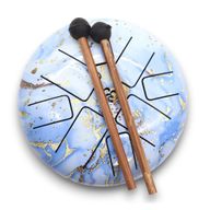 Tambour Tongue Drum en Acier Bleu Ciel OM - 18 cm