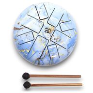 Tambour Tongue Drum en Acier Bleu Ciel OM - 18 cm