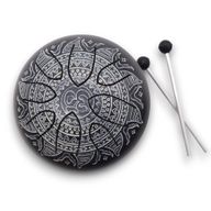 Tambour Tongue Drum en Acier OM Mandala Gravé - 16 cm