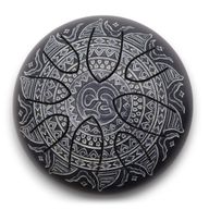 Tambour Tongue Drum en Acier OM Mandala Gravé - 16 cm