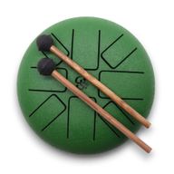 Tambour Tongue Drum en Acier Vert - 16 cm