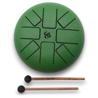 Tambour Tongue Drum en Acier Vert - 16 cm