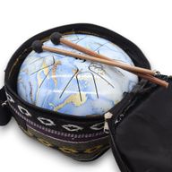 Tambour Tongue Drum en Acier  Bleu Ciel - 17x13 cm