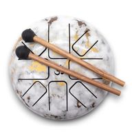 Tambour Tongue Drum en Acier Medium Marbré - 17x13 cm
