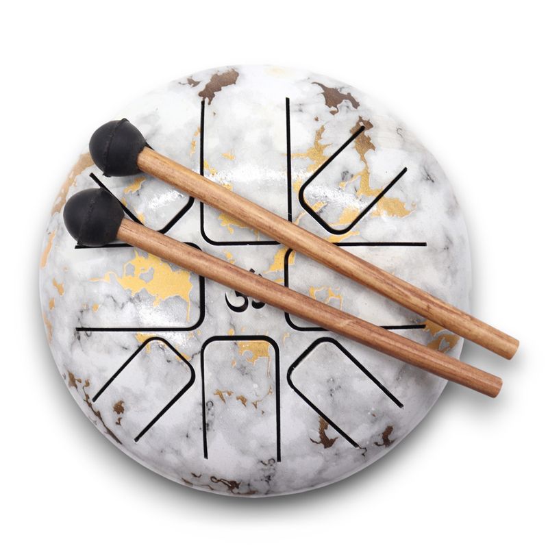 Tambour Tongue Drum en Acier Medium Marbré - 17x13 cm