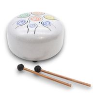 Tambour Tongue Drum en Acier Medium 7 Chakras - 17x13 cm