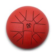 Tambour Tongue Drum en Acier Medium OM Rouge - 22x16 cm