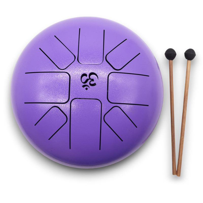 Tambour Tongue Drum en Acier Medium OM Violet - 22x16 cm