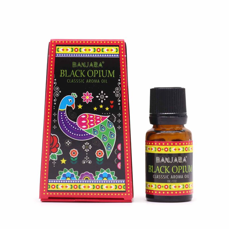 Huile Parfumée Indienne Banjara 10ml - Opium Noir