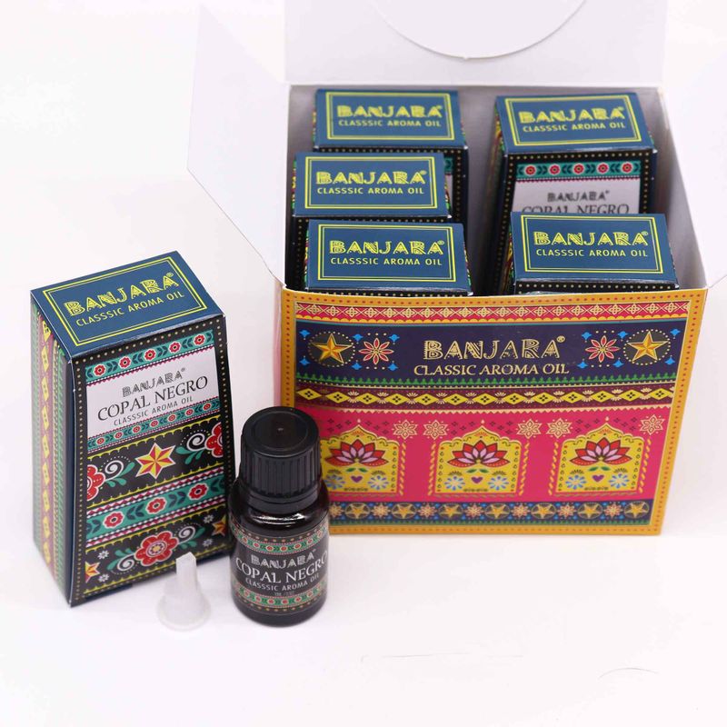 Huile Parfumée Indienne Banjara 10ml - Copal Noir