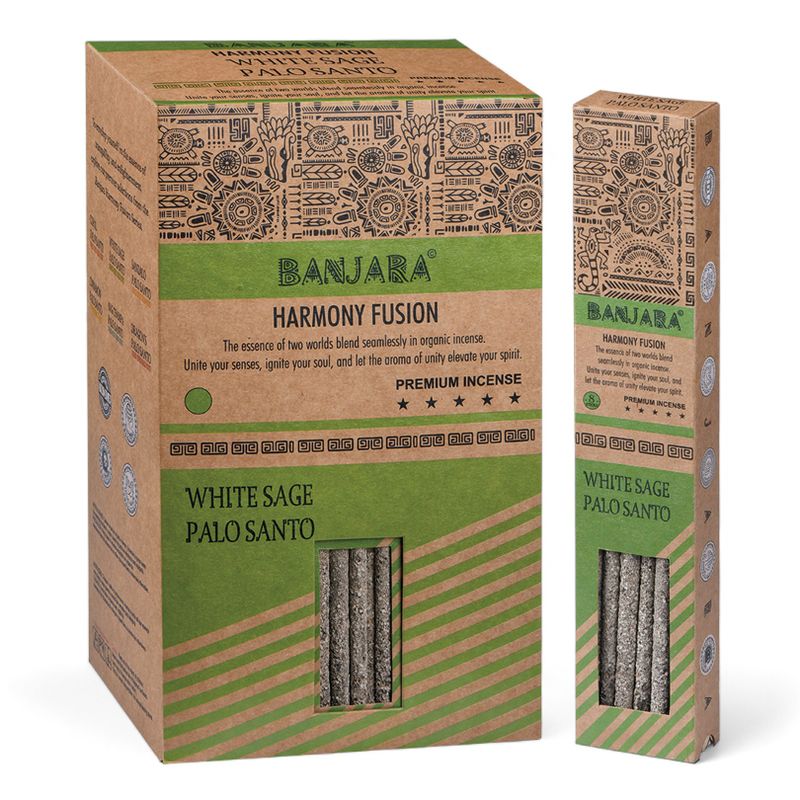 Bâtons de Fumigation Banjara Palo Santo - Sauge Blanche