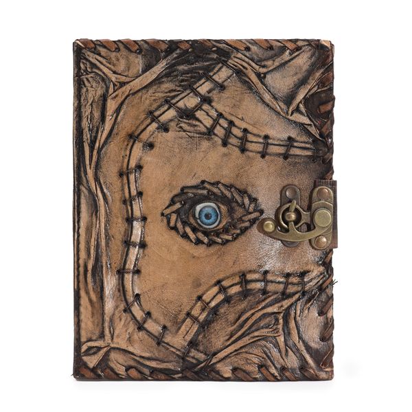 Livre Marron Tan - Décoration Œil Malin - 160 Pages à Découpes - 20x15cm