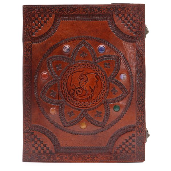 Grand Livre de Tombeaux  - Pierres Chakras Mandala du Dragon 100 Pages - 25x34cm