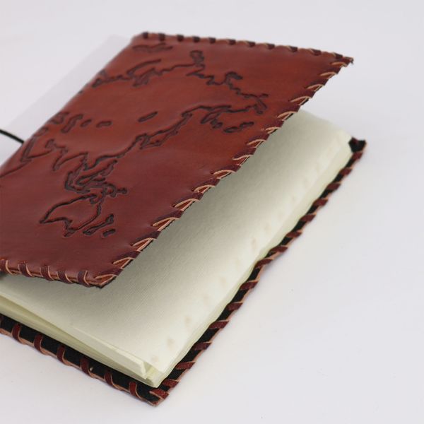 Journal de Voyage avec Couverture - Brun Clair - 96 Pages - 17x13cm