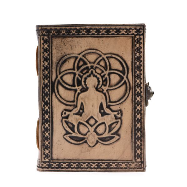 Cahier Ésotérique Bouddha - Rouge - 200 Pages Bordure en Couture - 17,5x12,5x3cm