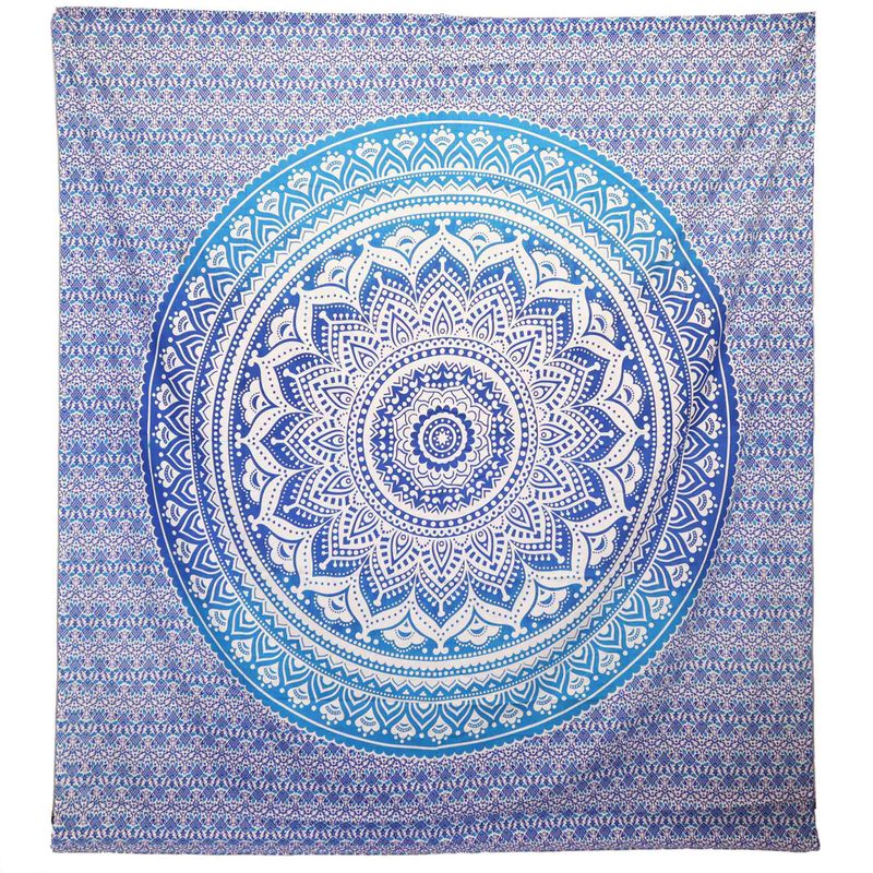 Tenture Murale / Drap de Plage - Umrao Mandala - Bleu
