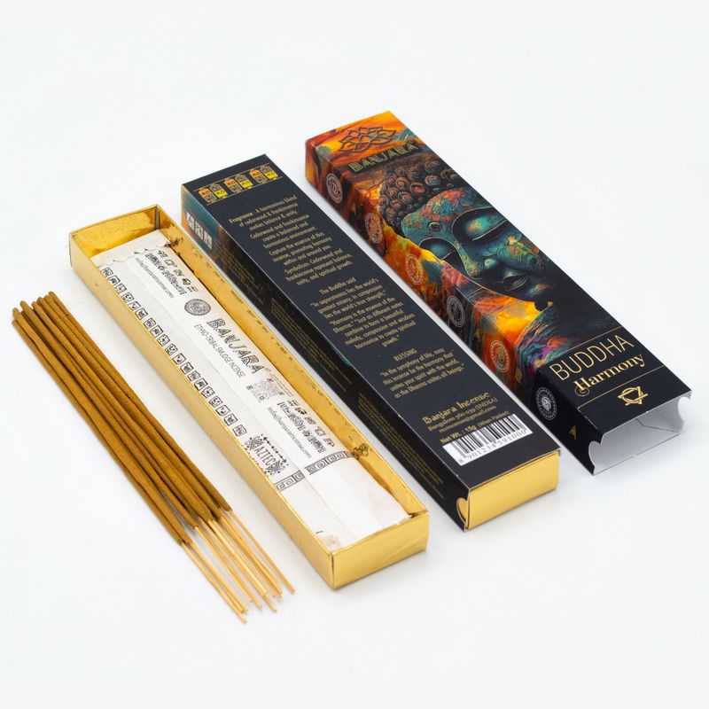 Pack de Démarrage – Encens Buddha Banjara – 12 boîtes de 6 encens