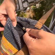 Sac de Grand Tapis Recyclé - Teintes de Champignons