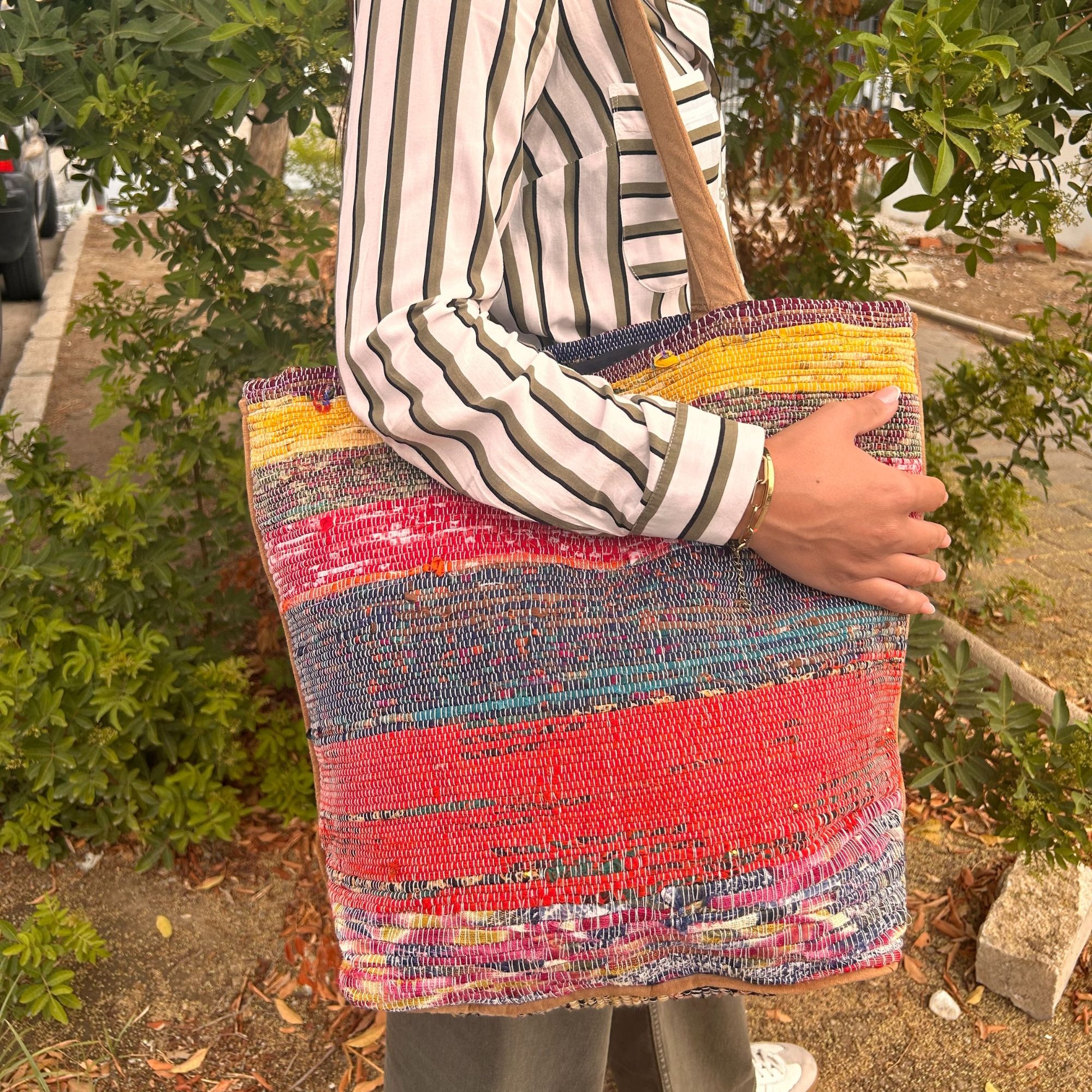Grands Sacs en Tapis Recyclés Indien