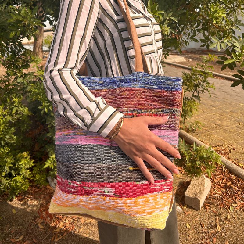Sac de Grand Tapis Recyclé - Teintes de Lavande