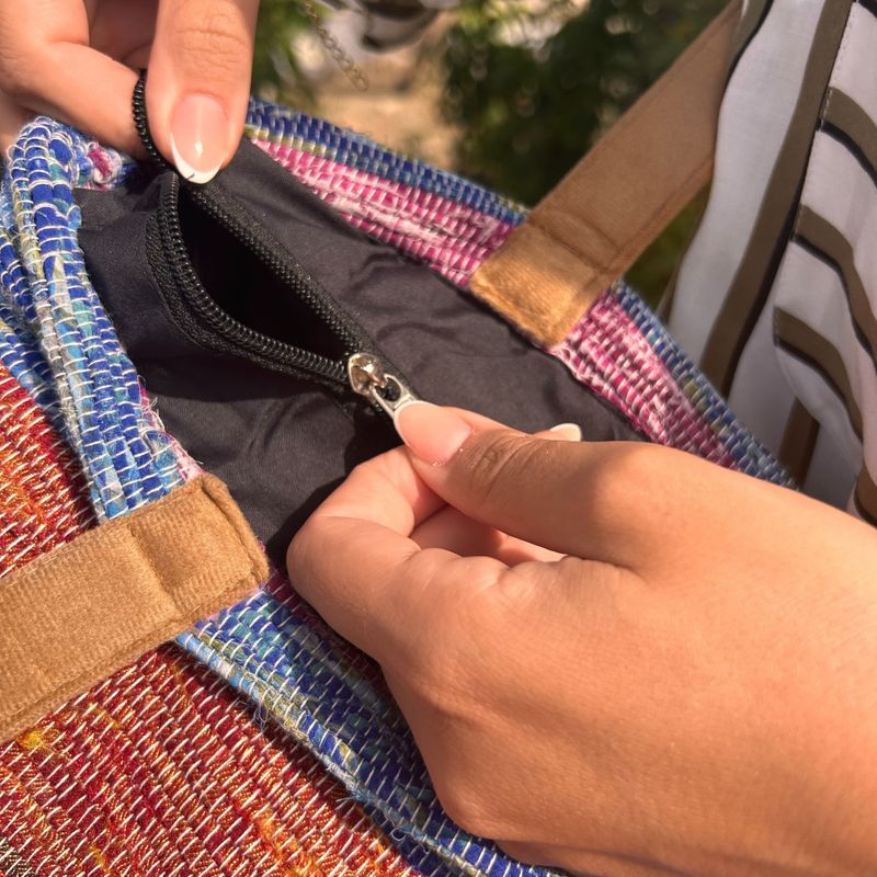 Sac de Grand Tapis Recyclé - Teintes de Lavande