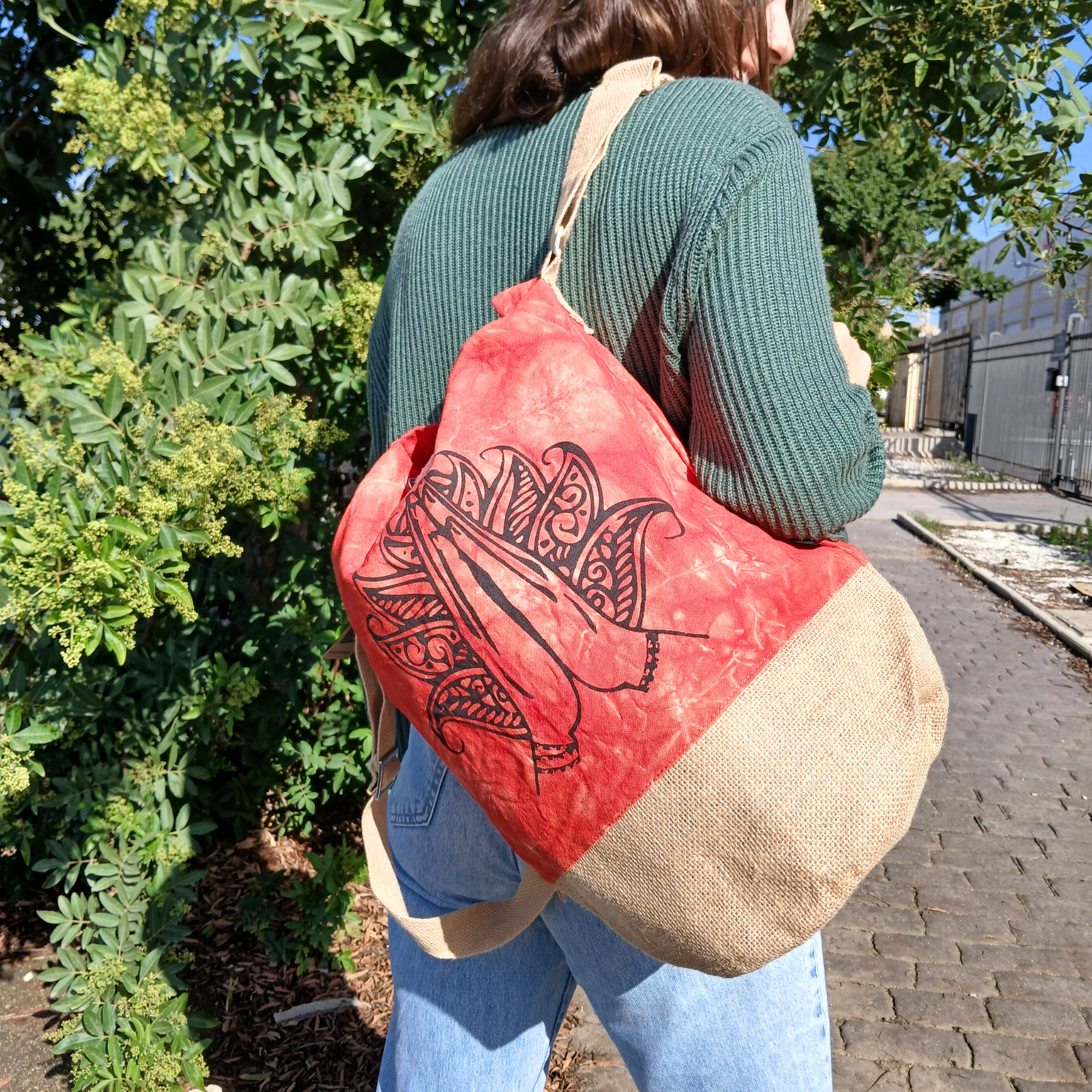 Sacs à Dos Convertible en Sac Bandoulière – 100 % Coton
