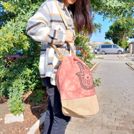 Sac à dos 100 % naturel - Terracotta effet délavé - Hamsa