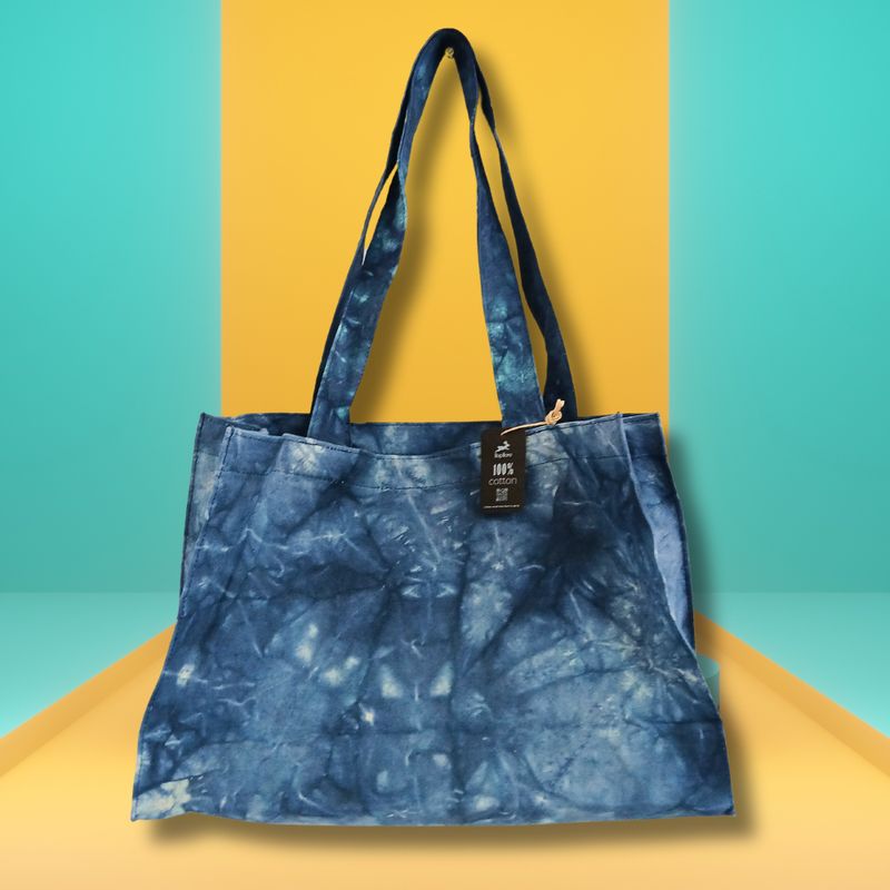 Sac à main - Bleu mer profond effet délavé