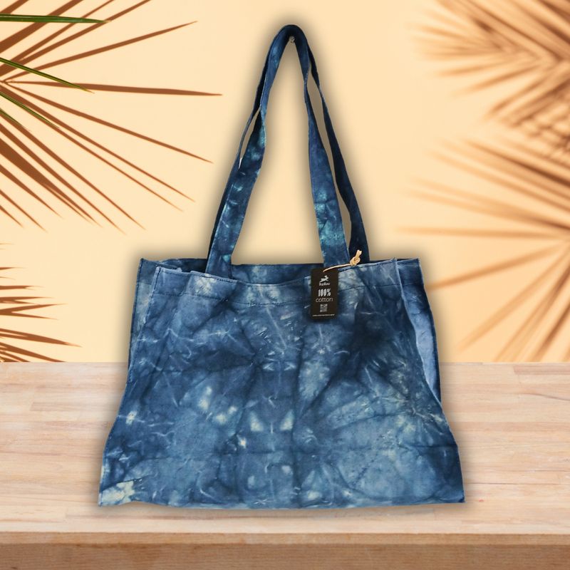 Sac à main - Bleu mer profond effet délavé