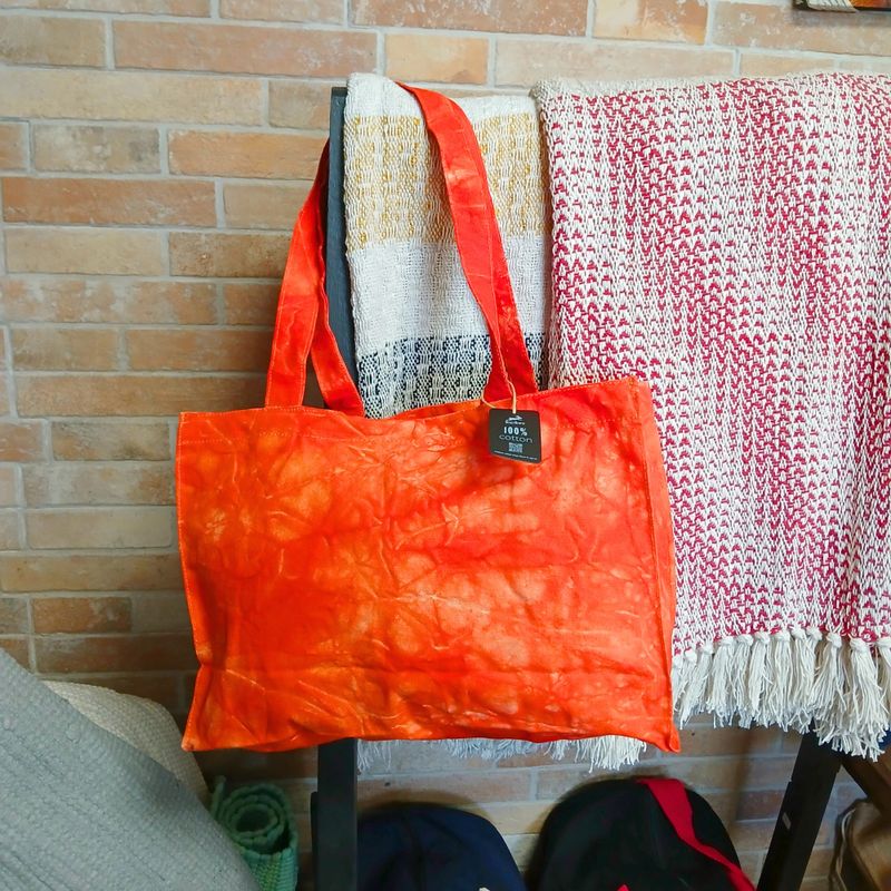 Sac à main  - Orange désert effet délavé