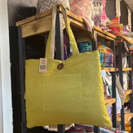 Sac réversible en jute et coton - Pistache