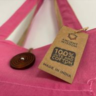Sac réversible en jute et coton - Rose