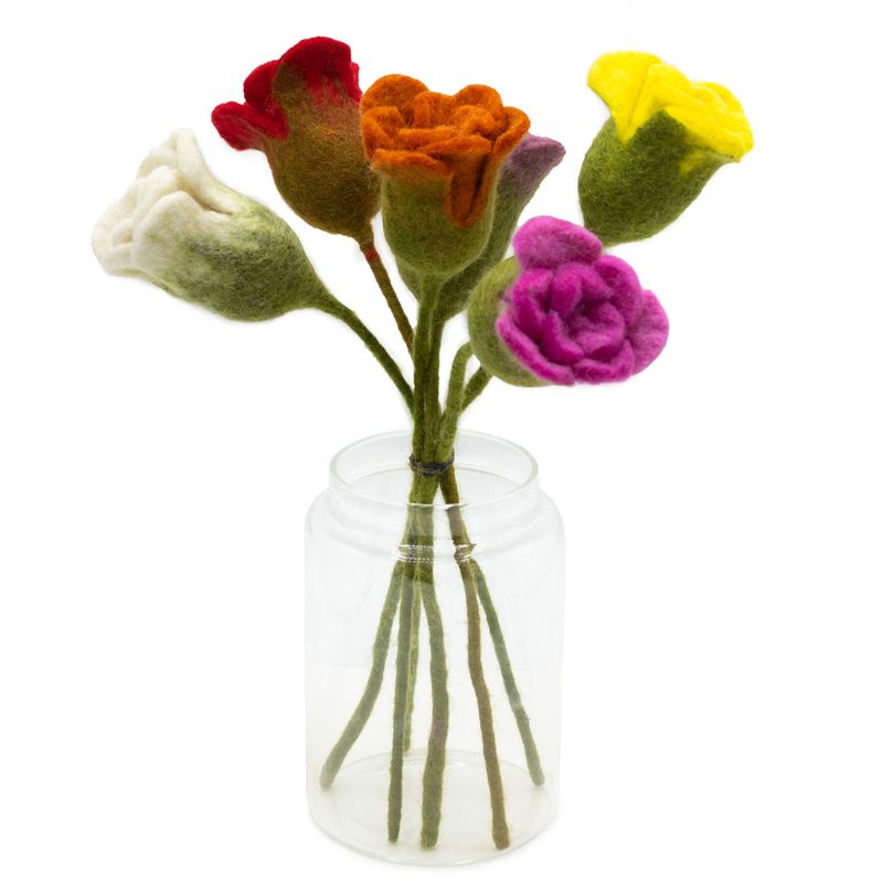 Fleurs en Feutre - Roses (couleurs assorties)