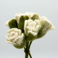 Fleurs en Feutre - Roses Blanches