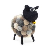 Petit Mouton en Feutre - Gris Multicolore