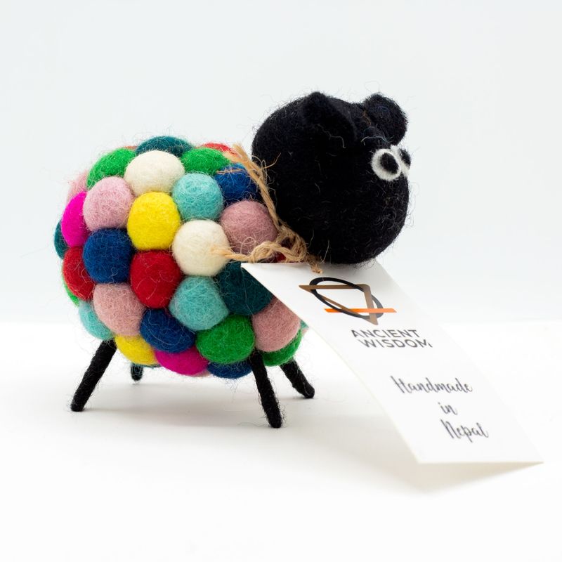 Petit Mouton en Feutre - Multicolore