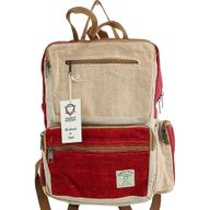 Grand Sac à Dos Rectangulaire en Chanvre - Vin & Crème