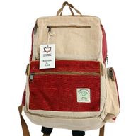 Grand Sac à Dos Rectangulaire en Chanvre - Vin & Crème