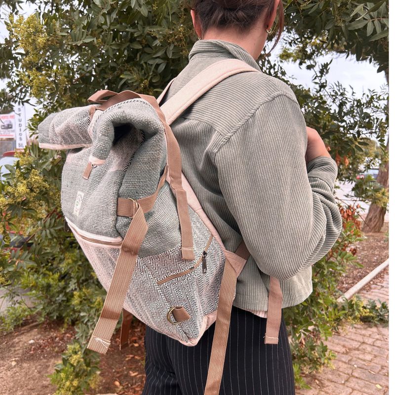 Sac à Dos de Trekking en Chanvre - Sauge