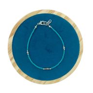 Bracelet Népalais en Pierre Extra-Fine - Turquoise & Goutte