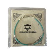 Bracelet Népalais en Pierre Extra-Fine - Turquoise & Goutte