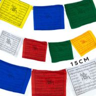 Drapeaux Tibétains de Prière Standards - 15 cm (10 Drapeaux)