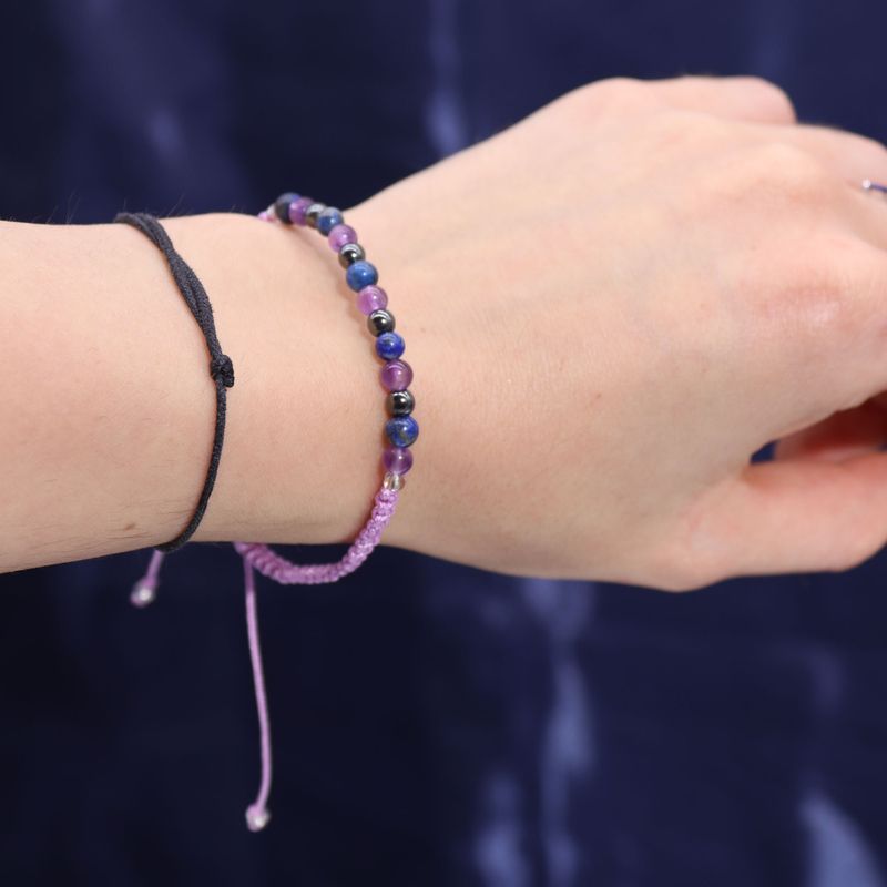 Bougie du Zodiaque avec Bracelet en Gemmes - Verseau