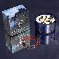 Bougie  du Zodiaque avec Bracelet en Gemmes - Bélier